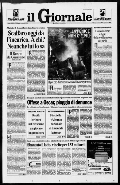 Il giornale : quotidiano del mattino